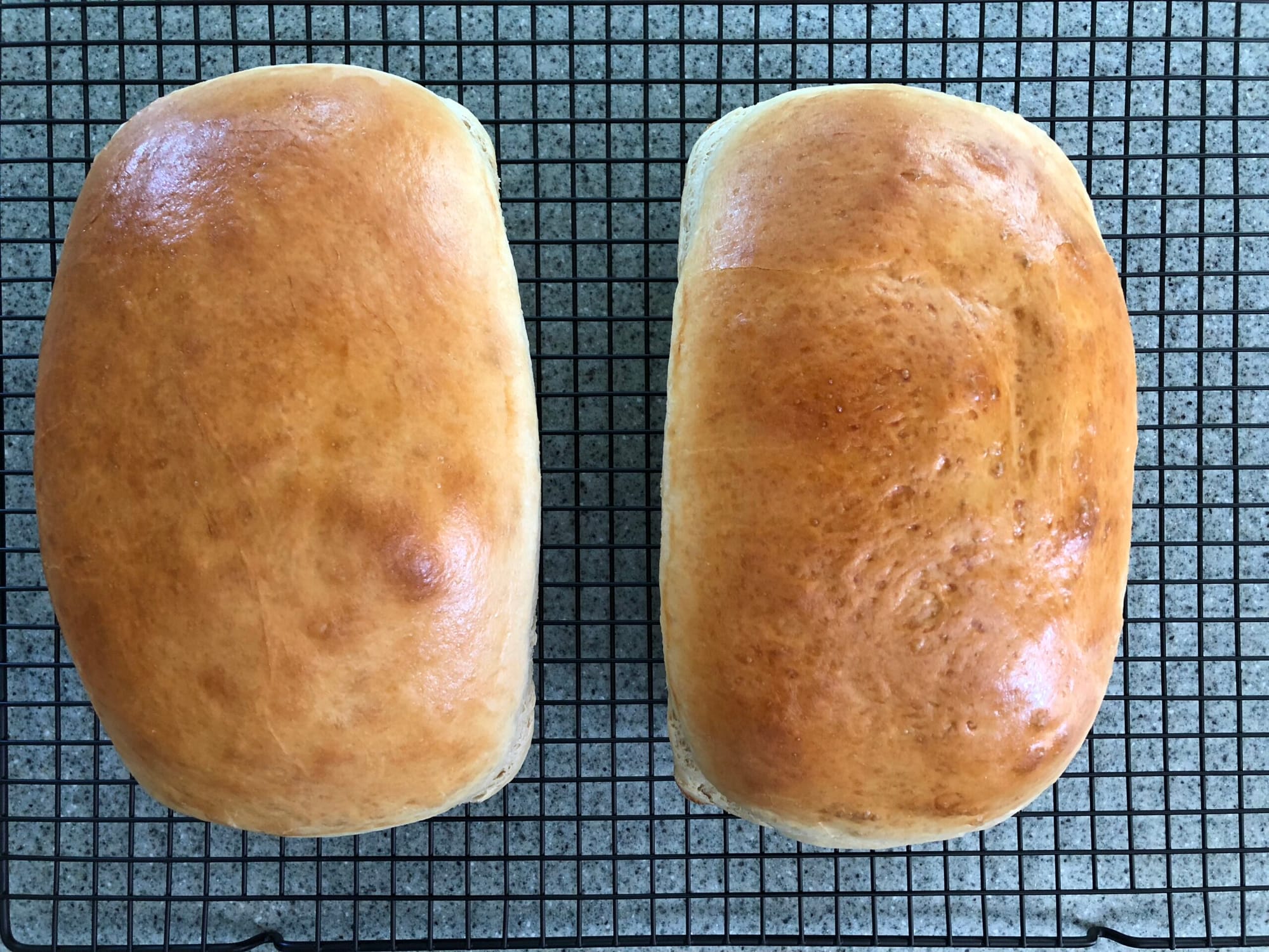 Making bread with my mom