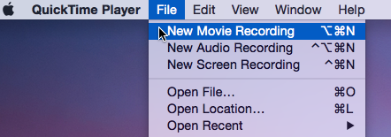 QuickTime File New Recording
