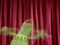 Kermit the Frog flailing his arms